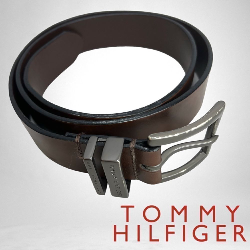 Tommy Hilfiger Brown Leather Belt - Picture 2 of 8
